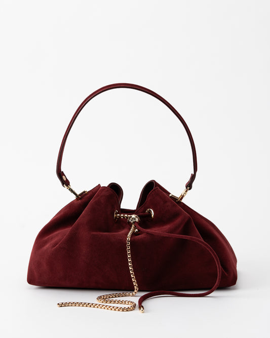 Geantă Mira din piele întoarsă